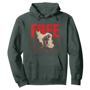Free Iran Hoodie Iranian Freedom Memorial Hamid Mahdavi Tribute TS14 Dark Forest Green Print Your Wear