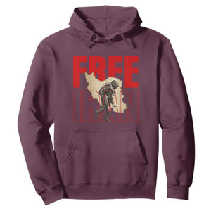 Free Iran Hoodie Iranian Freedom Memorial Hamid Mahdavi Tribute TS14 Maroon Print Your Wear