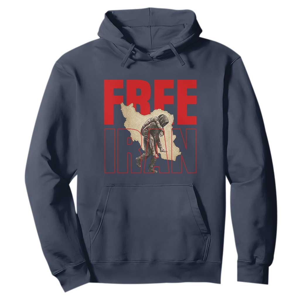 Free Iran Hoodie Iranian Freedom Memorial Hamid Mahdavi Tribute TS14 Navy Print Your Wear