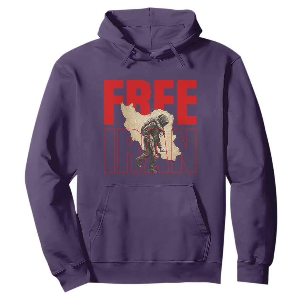 Free Iran Hoodie Iranian Freedom Memorial Hamid Mahdavi Tribute TS14 Purple Print Your Wear