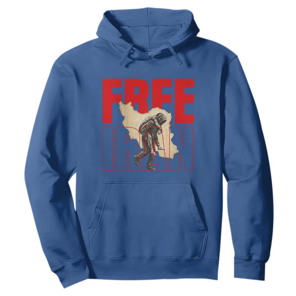 Free Iran Hoodie Iranian Freedom Memorial Hamid Mahdavi Tribute TS14 Royal Blue Print Your Wear