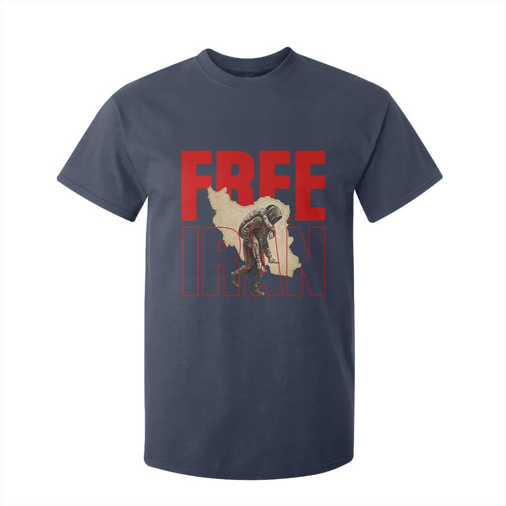 Free Iran T Shirt For Kid Iranian Freedom Memorial Hamid Mahdavi Tribute TS14 Navy Print Your Wear