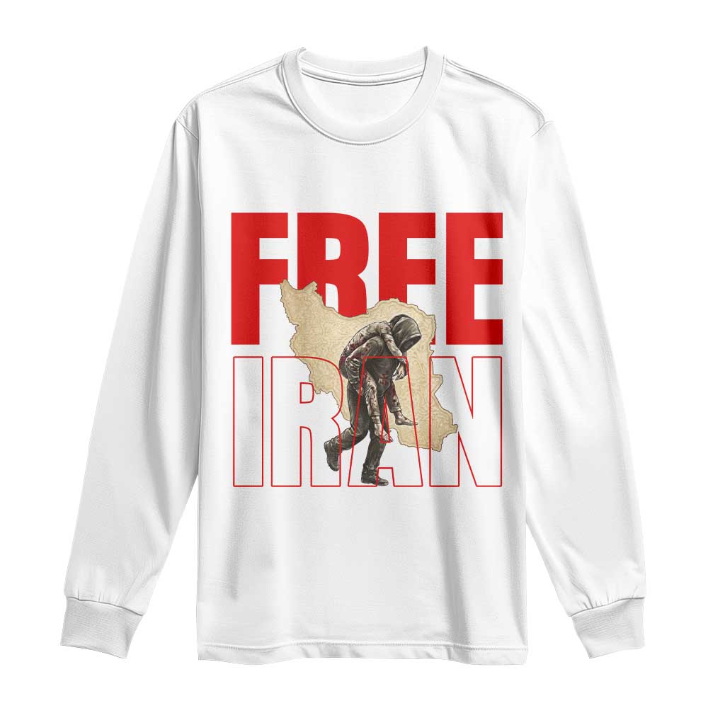 Free Iran Long Sleeve Shirt Iranian Freedom Memorial Hamid Mahdavi Tribute TS14 White Print Your Wear