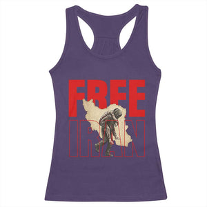 Free Iran Racerback Tank Top Iranian Freedom Memorial Hamid Mahdavi Tribute TS14 Purple Print Your Wear