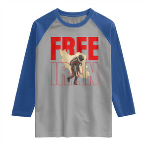 Free Iran Raglan Shirt Iranian Freedom Memorial Hamid Mahdavi Tribute TS14 Sport Gray Royal Print Your Wear