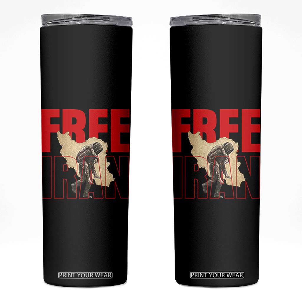 Free Iran Skinny Tumbler Iranian Freedom Memorial Hamid Mahdavi Tribute TS14 Black Print Your Wear