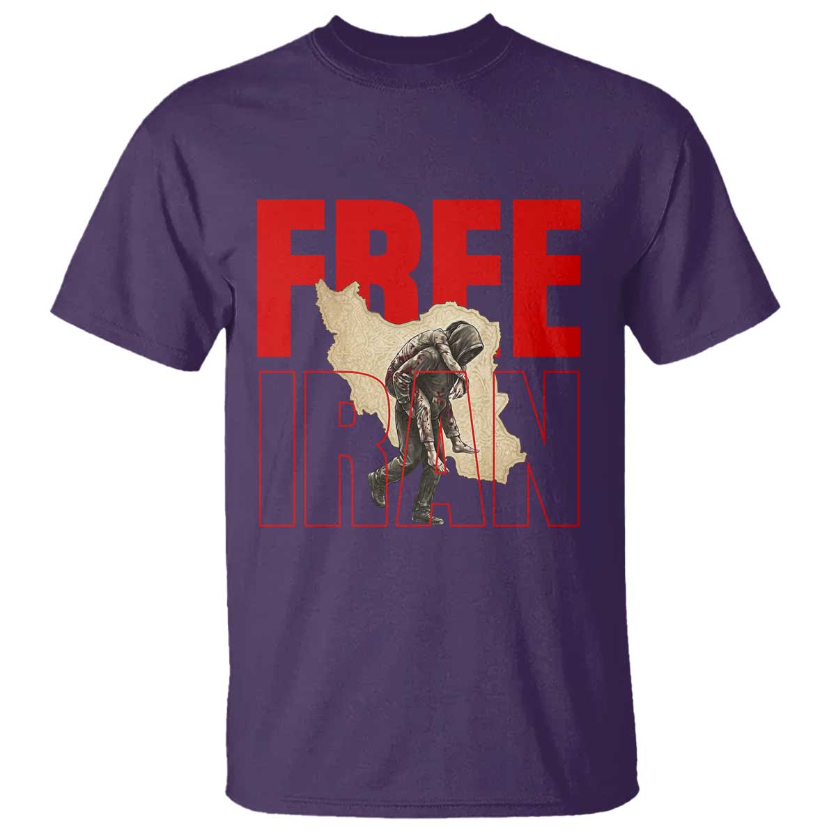 Free Iran T Shirt Iranian Freedom Memorial Hamid Mahdavi Tribute TS14 Purple Print Your Wear