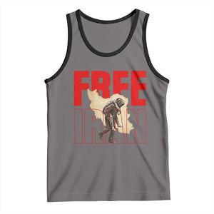 Free Iran Tank Top Iranian Freedom Memorial Hamid Mahdavi Tribute TS14 Deep Heather Black Print Your Wear