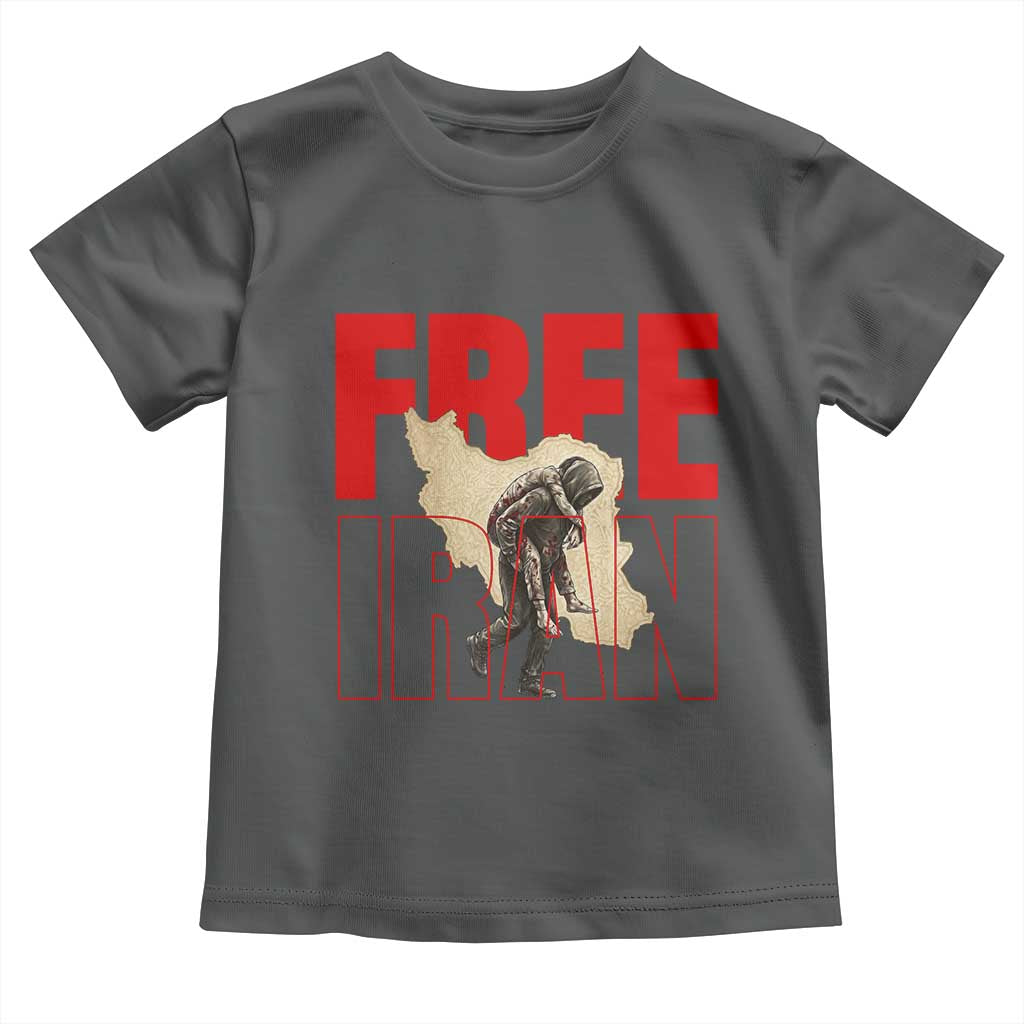 Free Iran Toddler T Shirt Iranian Freedom Memorial Hamid Mahdavi Tribute TS14 Dark Heather Print Your Wear