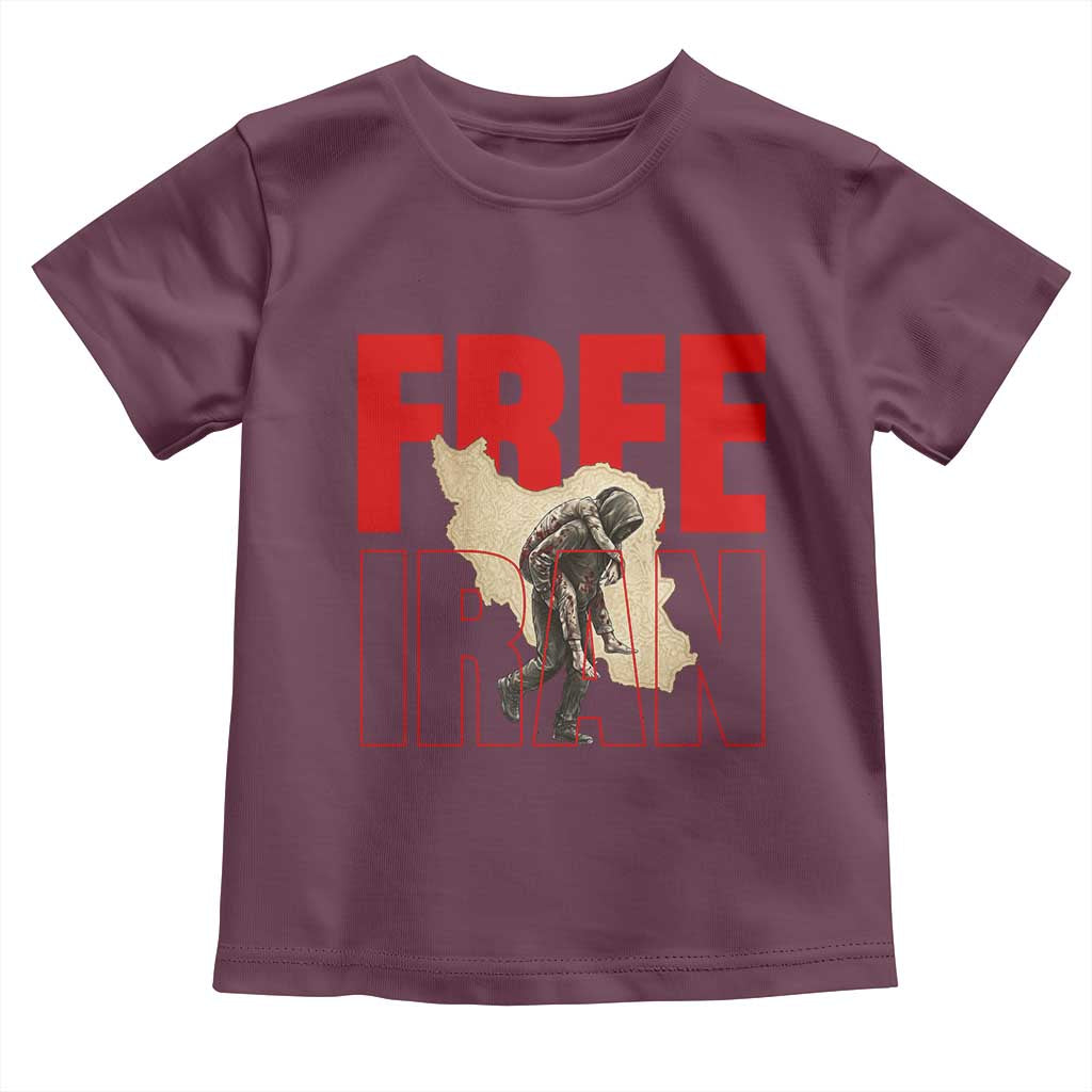 Free Iran Toddler T Shirt Iranian Freedom Memorial Hamid Mahdavi Tribute TS14 Maroon Print Your Wear