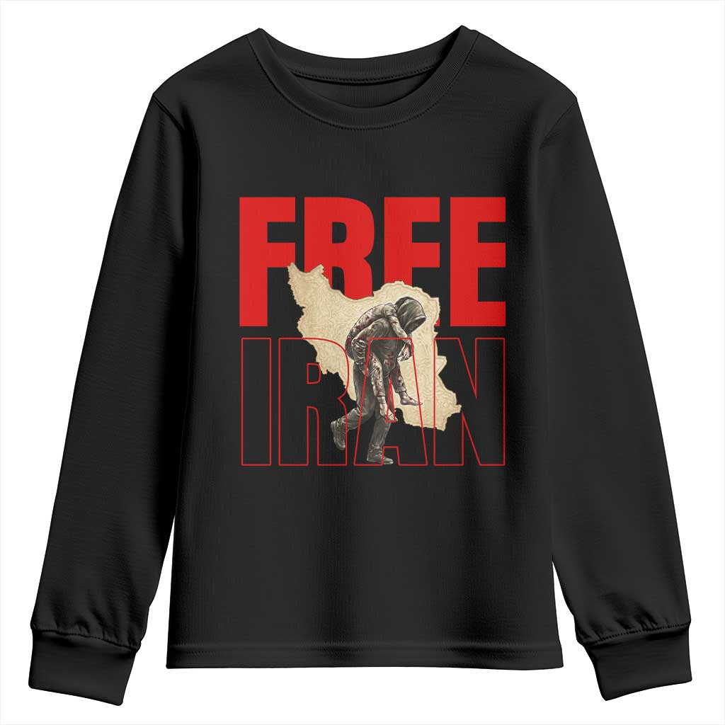 Free Iran Youth Sweatshirt Iranian Freedom Memorial Hamid Mahdavi Tribute TS14 Black Print Your Wear
