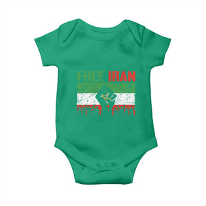 Free Iran Flag Baby Onesie Support Iranian Freedom No War TS14 Irish Green Print Your Wear