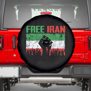 Free Iran Flag Spare Tire Cover Support Iranian Freedom No War TS14 Black Print Your Wear
