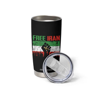 Free Iran Flag Tumbler Cup Support Iranian Freedom No War TS14 Print Your Wear
