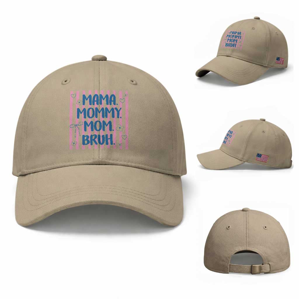 Mama Mommy Mom Bruh Baseball Cap Funny Mom Life TS14 Baseball Cap Universal Fit Khaki Print Your Wear