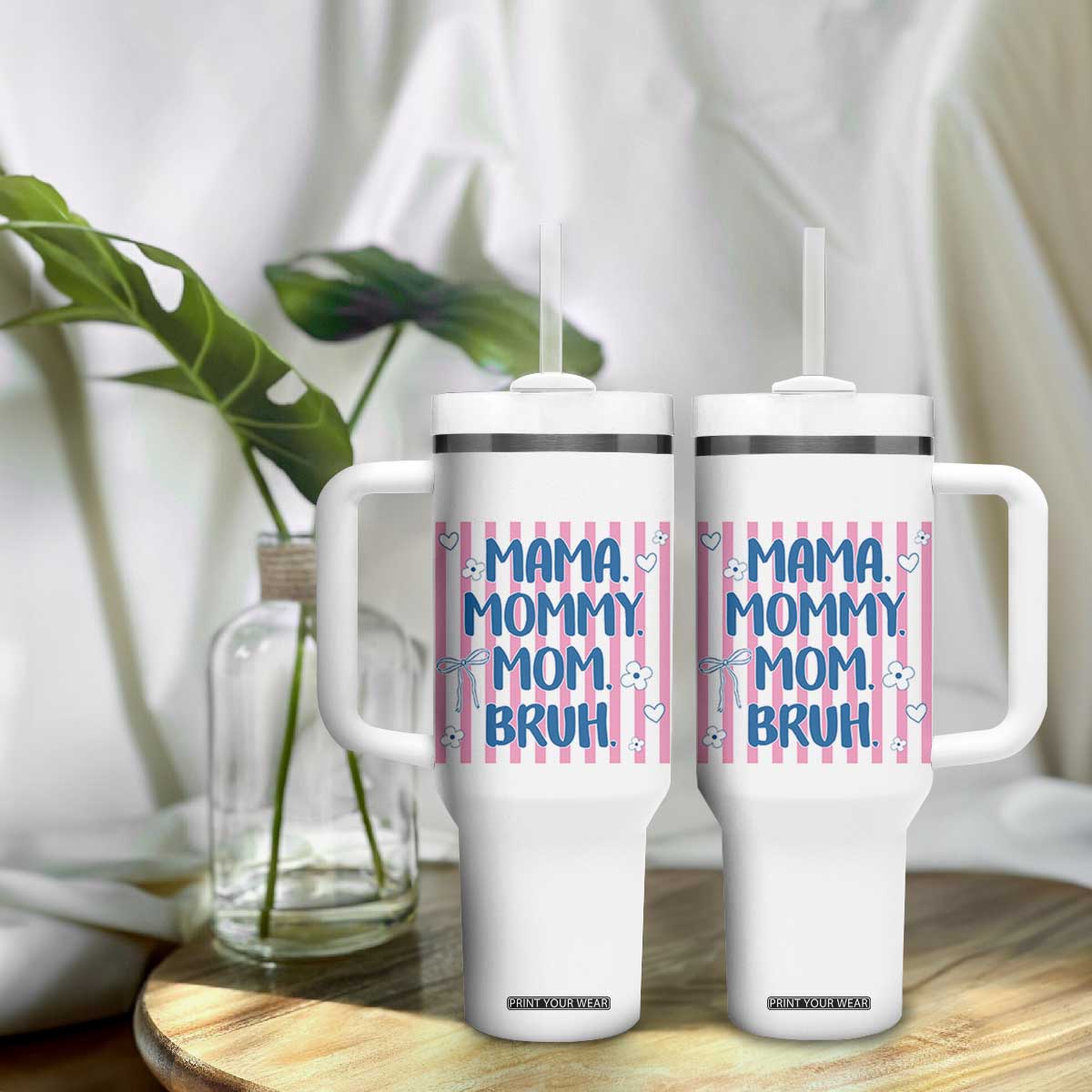 Mama Mommy Mom Bruh Tumbler With Handle Funny Mom Life TS14 Print Your Wear