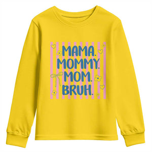 Mama Mommy Mom Bruh Youth Sweatshirt Funny Mom Life TS14 Daisy Print Your Wear
