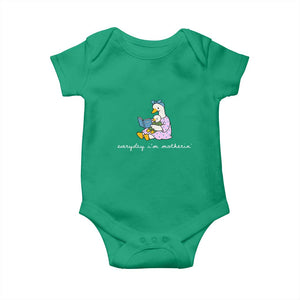 Everyday I'm Motherin Baby Onesie Funny Goose Mom Mother Day Gifts TS14 Irish Green Print Your Wear