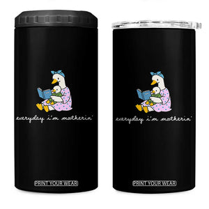 Everyday I'm Motherin 4 in 1 Can Cooler Tumbler Funny Goose Mom Mother Day Gifts TS14 One Size: 16 oz Black Print Your Wear