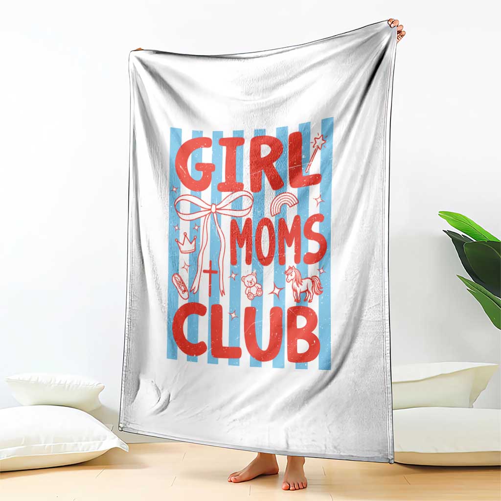 Girl Mom Club Throw Blanket Pregnancy Announcement First Time Mother's Day TS14 Print Your Wear