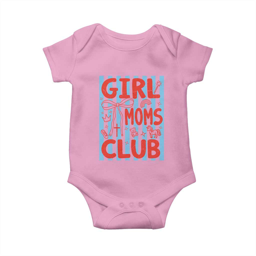 Girl Mom Club Baby Onesie Pregnancy Announcement First Time Mother's Day TS14 Light Pink Print Your Wear