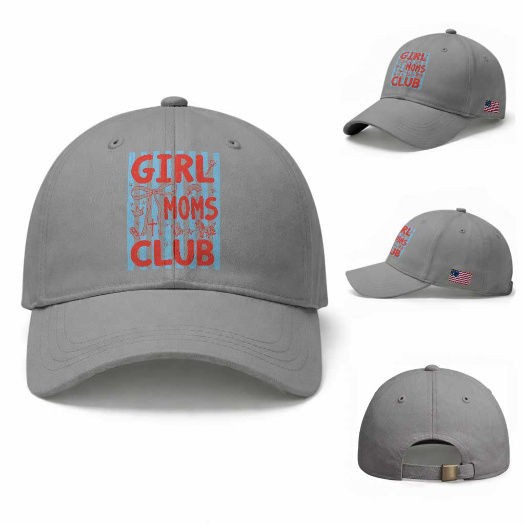 Girl Mom Club Baseball Cap Pregnancy Announcement First Time Mother's Day TS14 Baseball Cap Universal Fit Sport Gray Print Your Wear