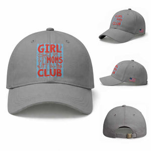 Girl Mom Club Baseball Cap Pregnancy Announcement First Time Mother's Day TS14 Baseball Cap Universal Fit Sport Gray Print Your Wear