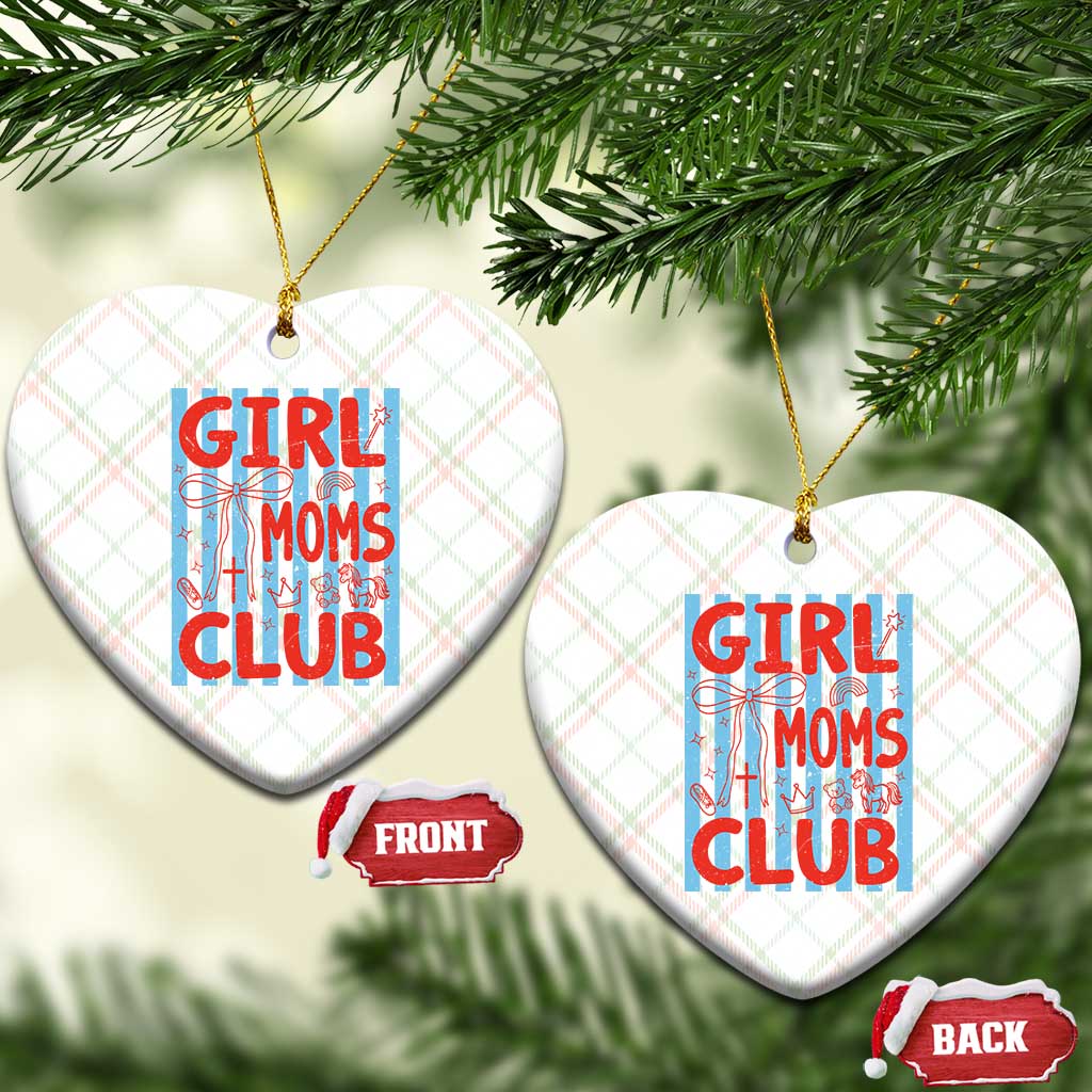 Girl Mom Club Ceramic Ornament Pregnancy Announcement First Time Mother's Day TS14 Print Your Wear