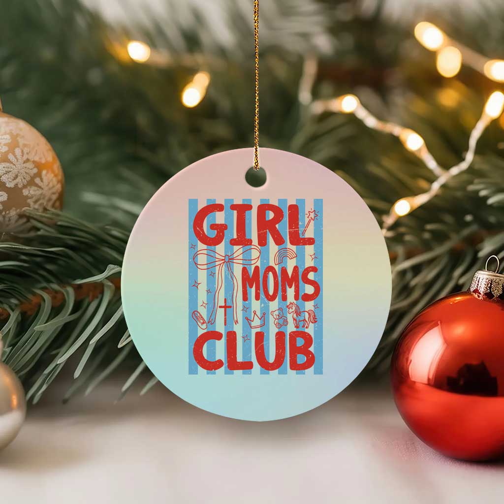 Girl Mom Club Ceramic Ornament Pregnancy Announcement First Time Mother's Day TS14 1pc Pastel Print Your Wear