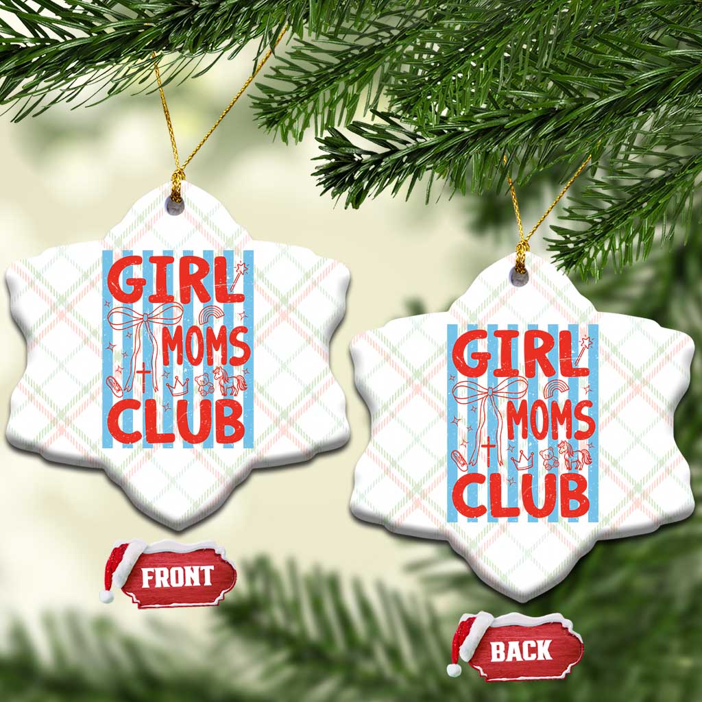 Girl Mom Club Ceramic Ornament Pregnancy Announcement First Time Mother's Day TS14 Print Your Wear