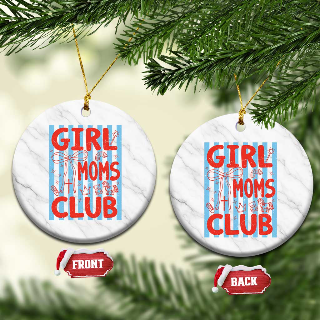 Girl Mom Club Ceramic Ornament Pregnancy Announcement First Time Mother's Day TS14 1pc White Marble Print Your Wear