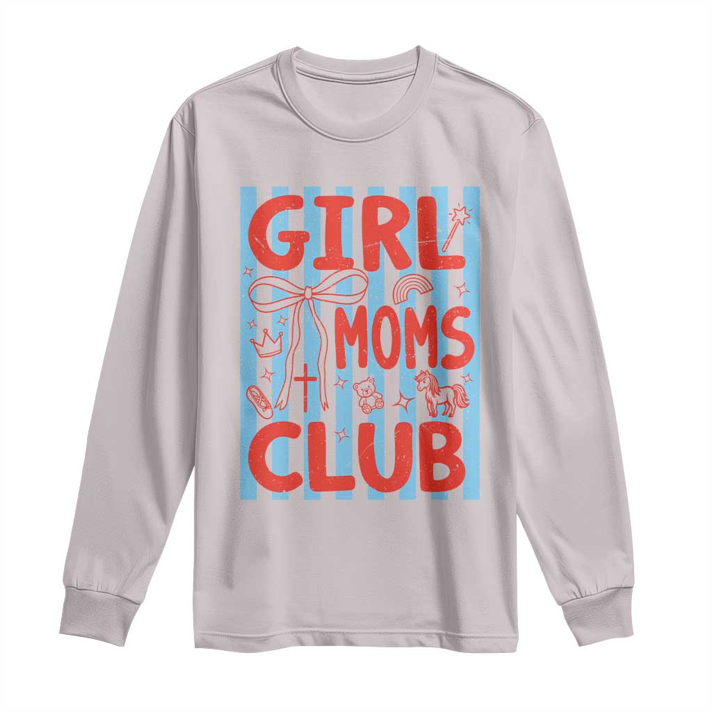 Girl Mom Club Long Sleeve Shirt Pregnancy Announcement First Time Mother's Day TS14 Ice Gray Print Your Wear