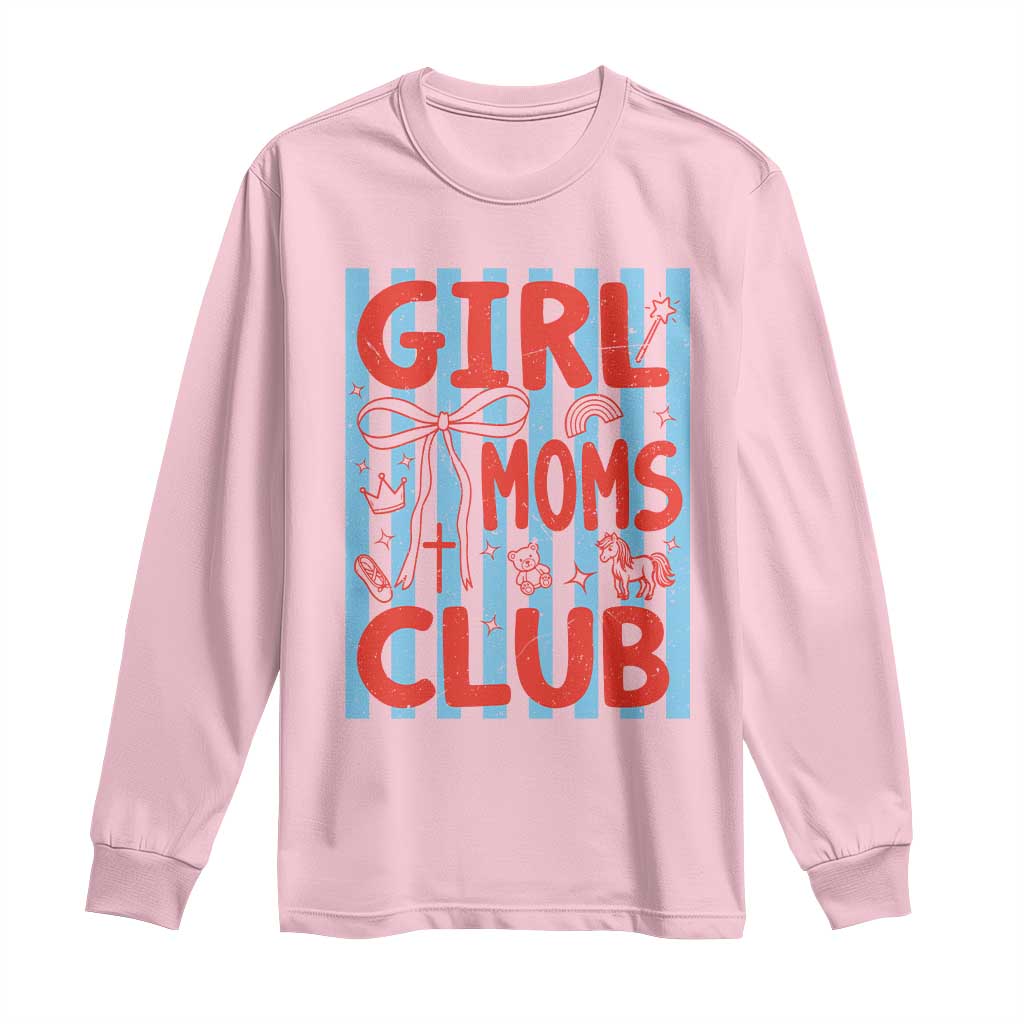 Girl Mom Club Long Sleeve Shirt Pregnancy Announcement First Time Mother's Day TS14 Light Pink Print Your Wear