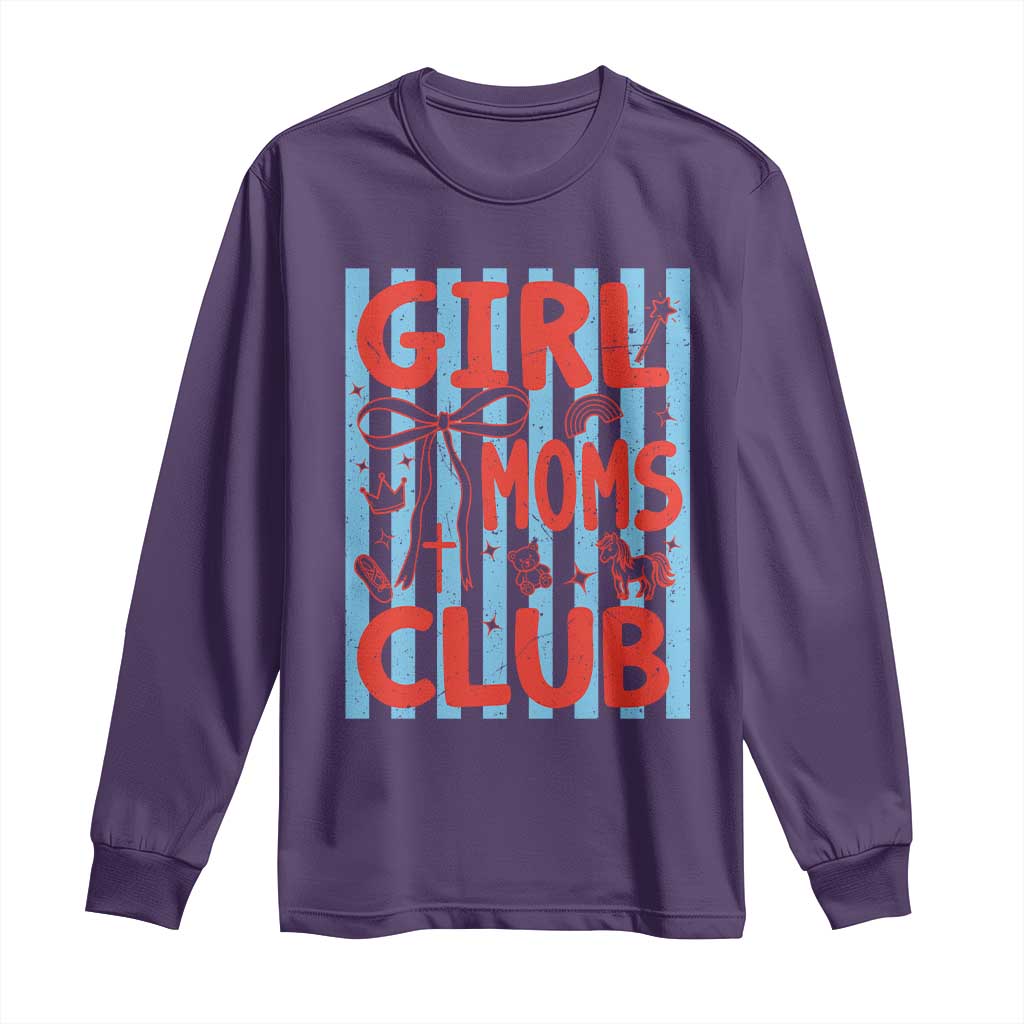 Girl Mom Club Long Sleeve Shirt Pregnancy Announcement First Time Mother's Day TS14 Purple Print Your Wear