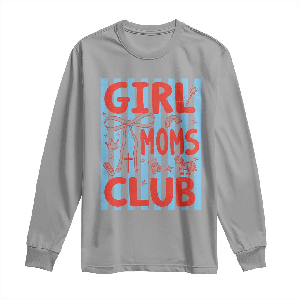 Girl Mom Club Long Sleeve Shirt Pregnancy Announcement First Time Mother's Day TS14 Sport Gray Print Your Wear