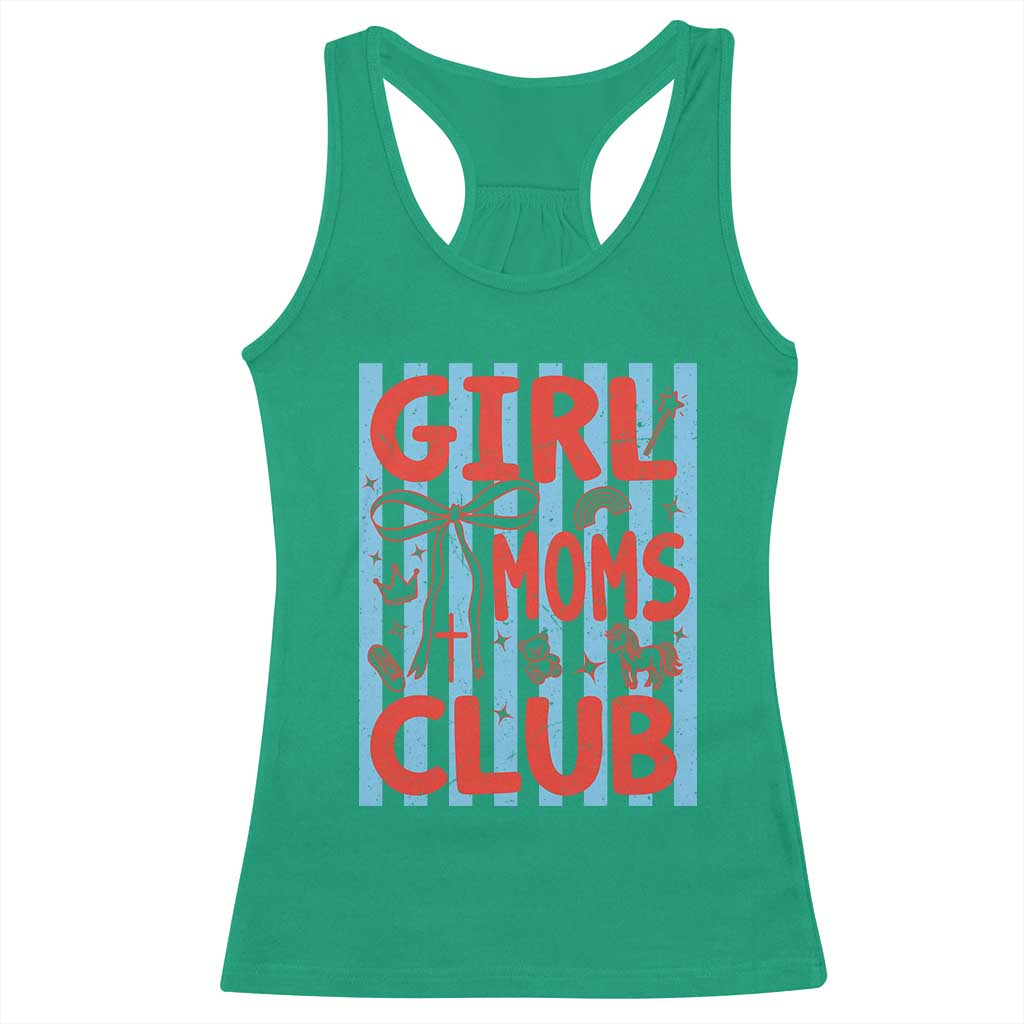 Girl Mom Club Racerback Tank Top Pregnancy Announcement First Time Mother's Day TS14 Irish Green Print Your Wear