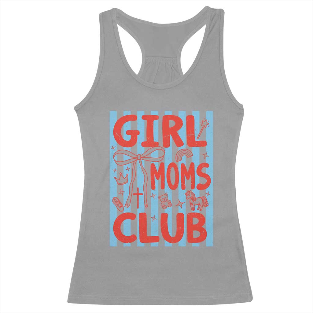 Girl Mom Club Racerback Tank Top Pregnancy Announcement First Time Mother's Day TS14 Sport Gray Print Your Wear
