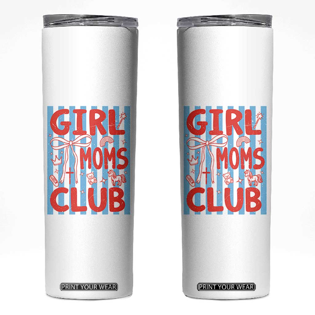 Girl Mom Club Skinny Tumbler Pregnancy Announcement First Time Mother's Day TS14 White Print Your Wear