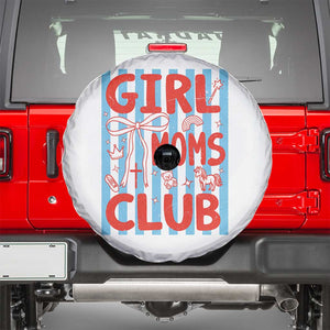 Girl Mom Club Spare Tire Cover Pregnancy Announcement First Time Mother's Day TS14 White Print Your Wear