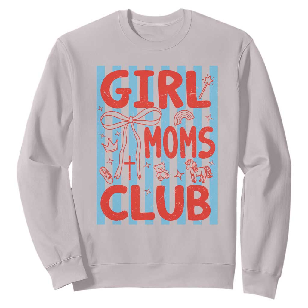 Girl Mom Club Sweatshirt Pregnancy Announcement First Time Mother's Day TS14 Ice Gray Print Your Wear