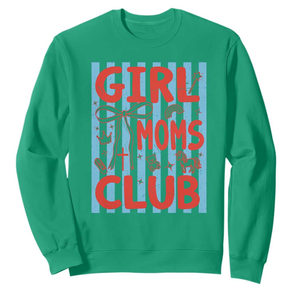 Girl Mom Club Sweatshirt Pregnancy Announcement First Time Mother's Day TS14 Irish Green Print Your Wear