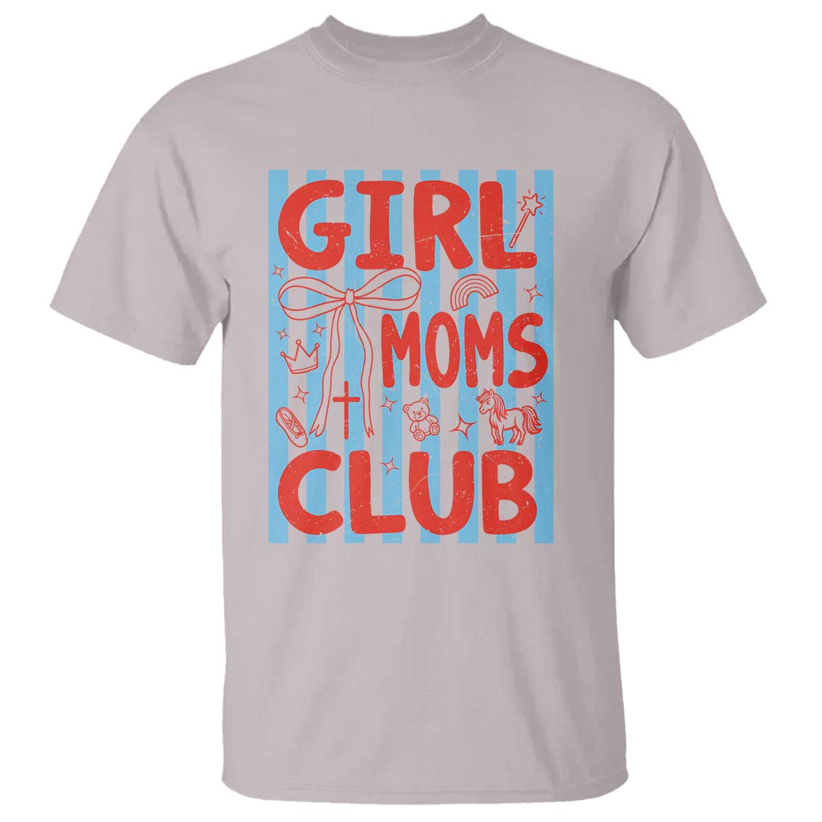 Girl Mom Club T Shirt Pregnancy Announcement First Time Mother's Day TS14 Ice Gray Print Your Wear