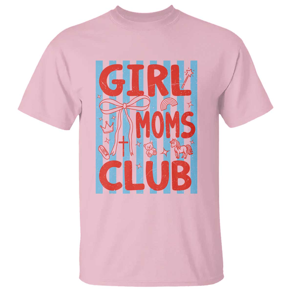 Girl Mom Club T Shirt Pregnancy Announcement First Time Mother's Day TS14 Light Pink Print Your Wear