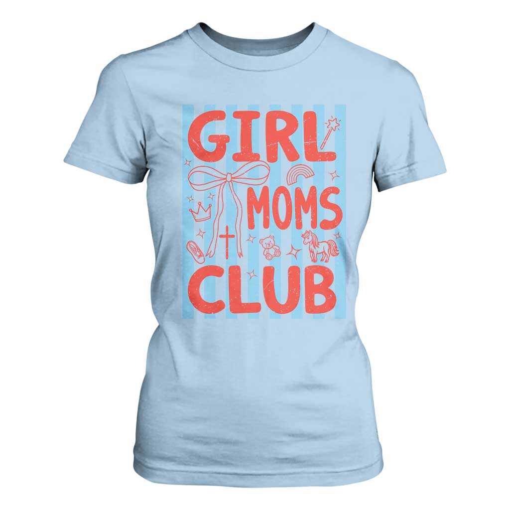 Girl Mom Club T Shirt For Women Pregnancy Announcement First Time Mother's Day TS14 Light Blue Print Your Wear