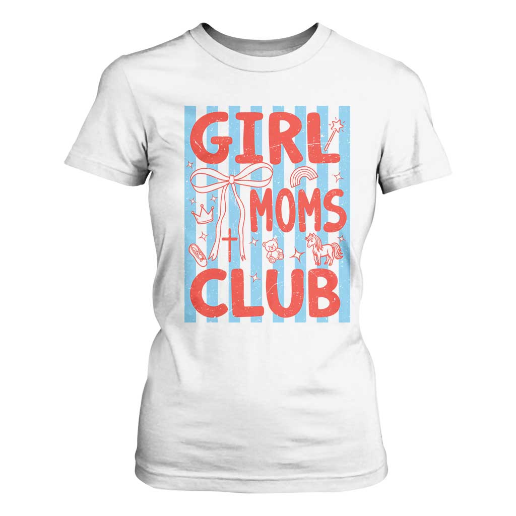 Girl Mom Club T Shirt For Women Pregnancy Announcement First Time Mother's Day TS14 White Print Your Wear