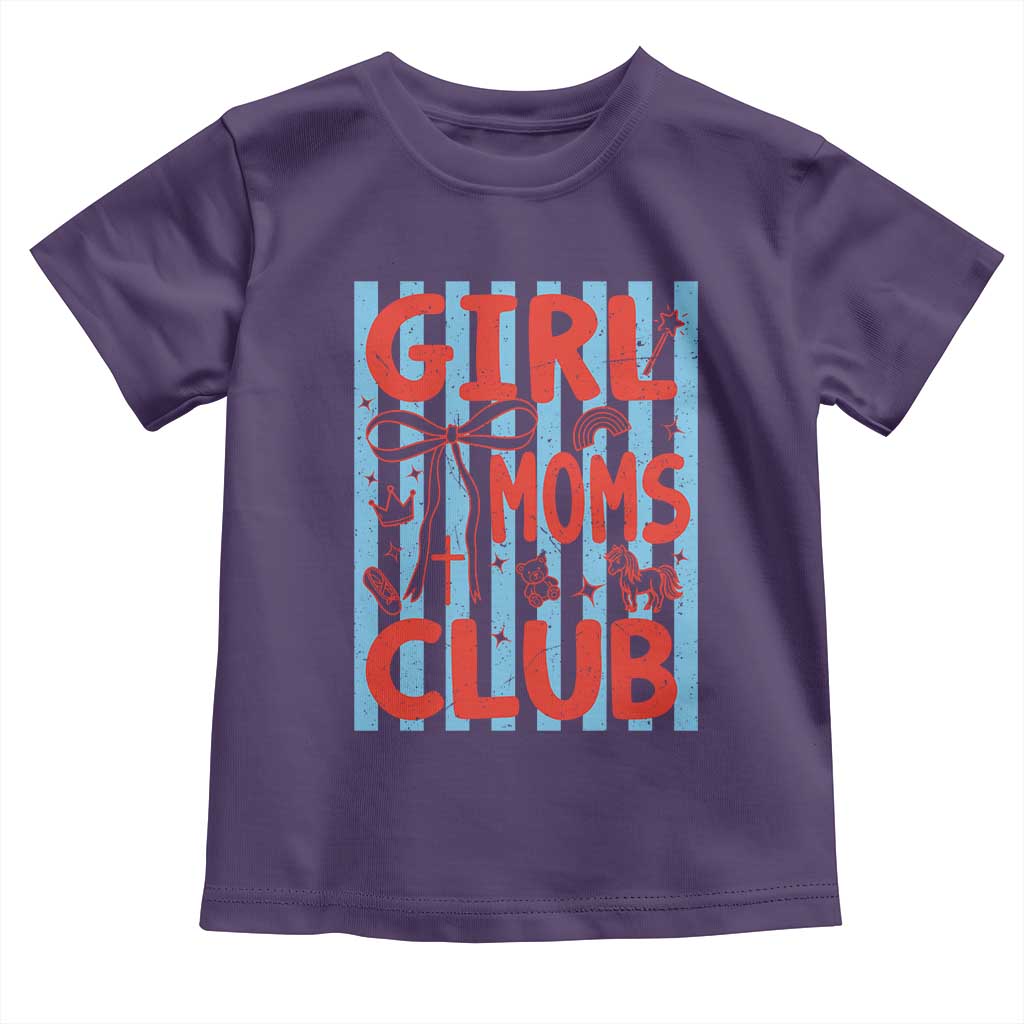 Girl Mom Club Toddler T Shirt Pregnancy Announcement First Time Mother's Day TS14 Purple Print Your Wear