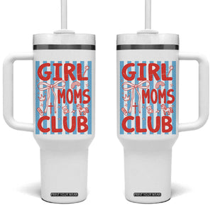 Girl Mom Club Tumbler With Handle Pregnancy Announcement First Time Mother's Day TS14 One Size: 40 oz White Print Your Wear