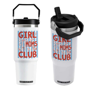 Girl Mom Club Flip Straw Tumbler Pregnancy Announcement First Time Mother's Day TS14 One Size: 30 oz White Print Your Wear