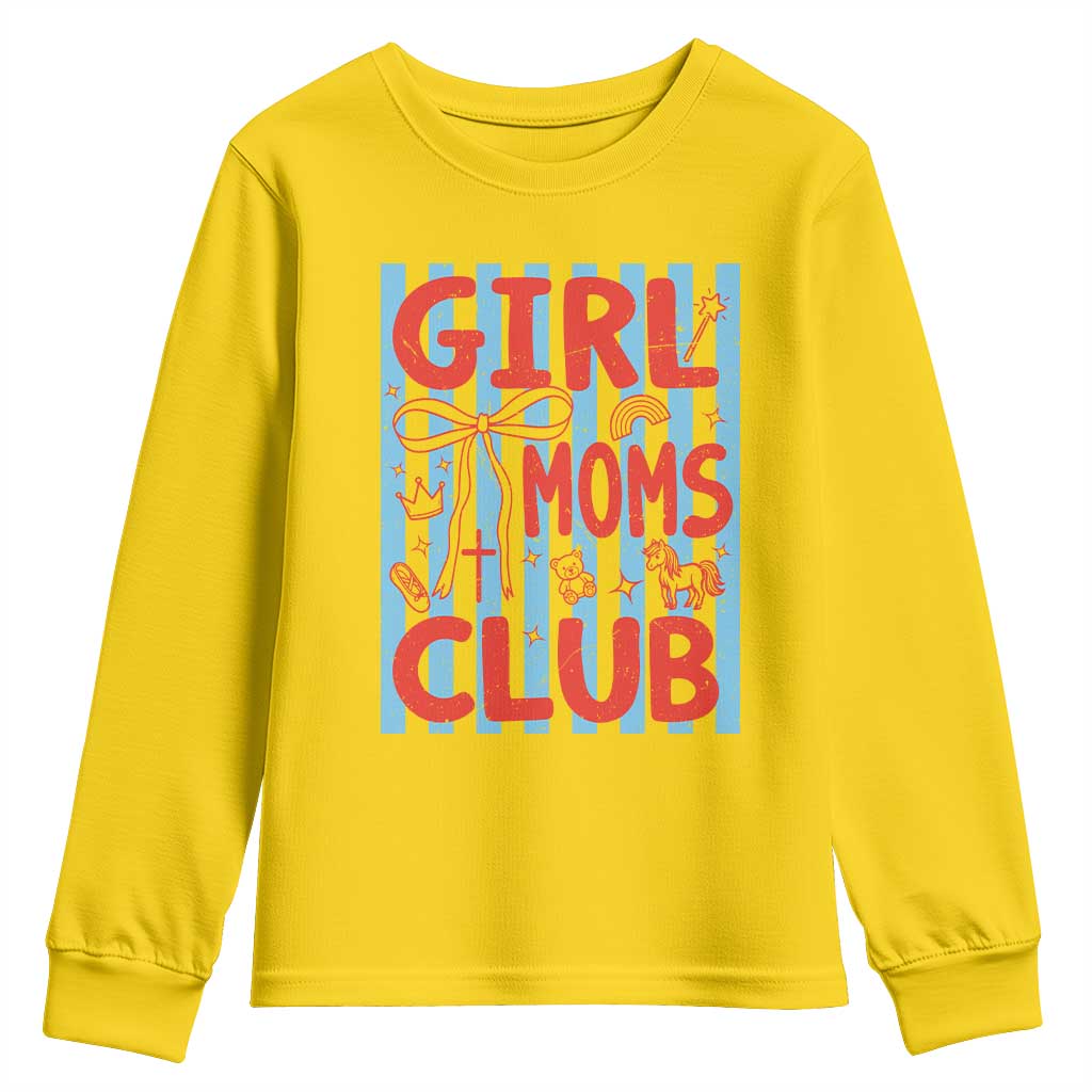 Girl Mom Club Youth Sweatshirt Pregnancy Announcement First Time Mother's Day TS14 Daisy Print Your Wear