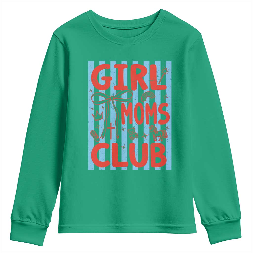 Girl Mom Club Youth Sweatshirt Pregnancy Announcement First Time Mother's Day TS14 Irish Green Print Your Wear